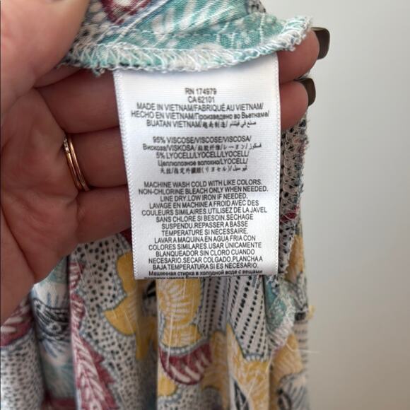 BCBGeneration Multicolored Faux Wrap Pull On  A-line Maxi Skirt Women's Large - Picture 7 of 8